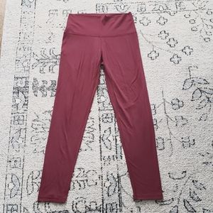 Aerie Real Me Leggings in Burgandy